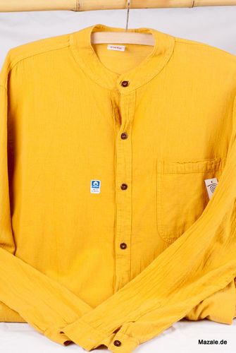 Herren Hemd Baumwolle Gelb